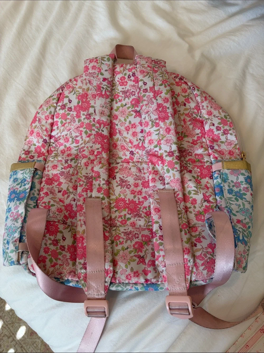 LoveShackFancy x State Pink and Blue carryon Floral Backpack